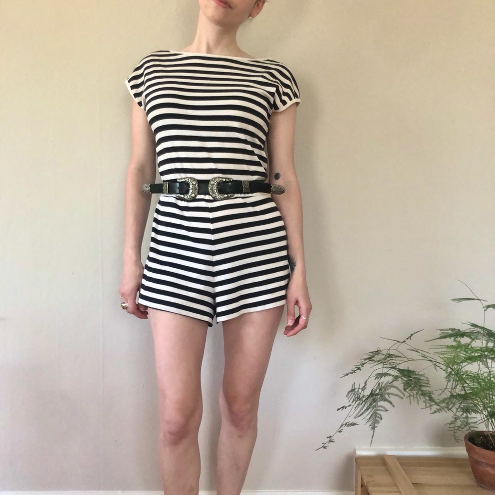 Striped vintage romper